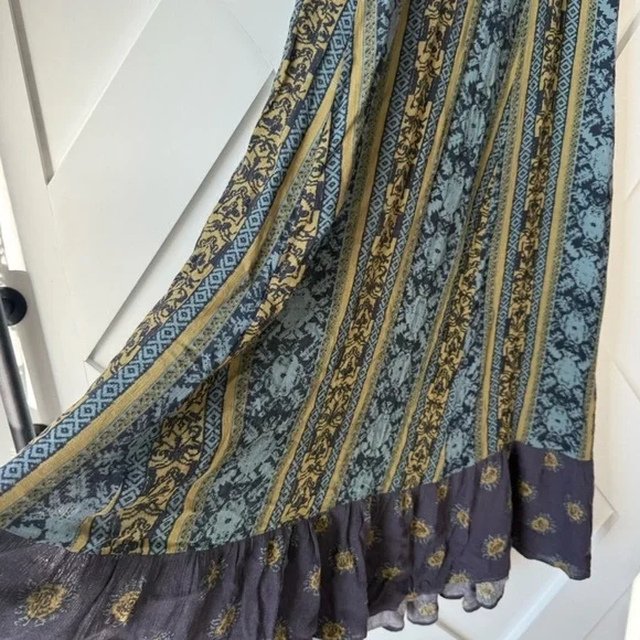 Free People Maxi Dress Sz. 8 Lace Up "You Made My Day" Cut Out Night Out Dress! - Picture 11 of 13